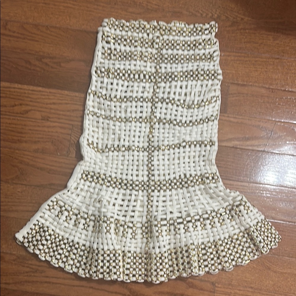 Herve Leger Metallic Skirt NEVER WORN